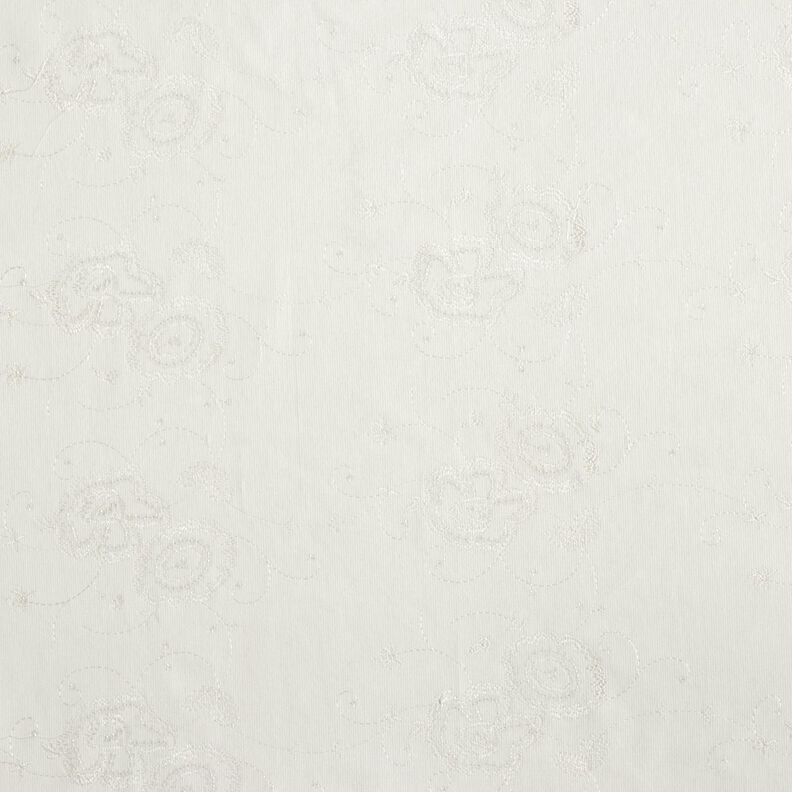 Fine cord embroidery and sequin flowers – offwhite,  image number 1