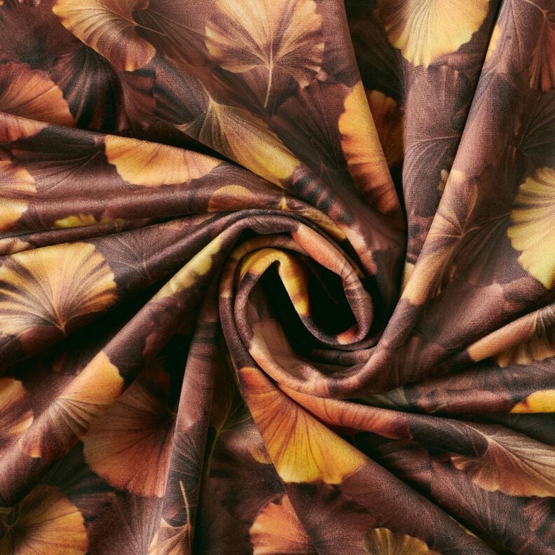 Decor Velvet autumnal ginkgo – bronze,  image number 3
