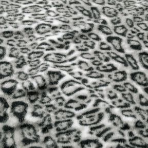 Faux Fur Snow Leopard – silver/anthracite,  Faux Fur Snow Leopard – silver/anthracite,