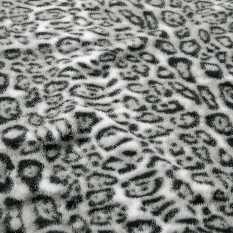 Faux Fur Snow Leopard – silver/anthracite, image number 2