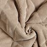 Quilted Fabric Corduroy with fur backing diamonds – taupe,  thumbnail number 4