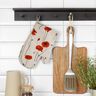Decor Fabric Half Panama Large Poppies – carmine/natural,  thumbnail number 9