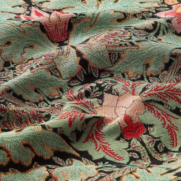 Decor Fabric Tapestry Fabric large floral ornament – dark green/light green,  image number 2