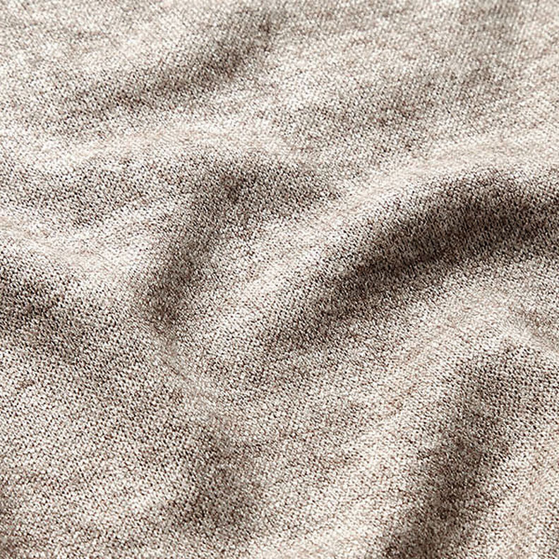 Knit Fabric Viscose Blend Mottled – cashew,  image number 2