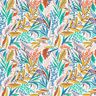Cotton Cretonne fine leaves and branches – white/light pink,  thumbnail number 1