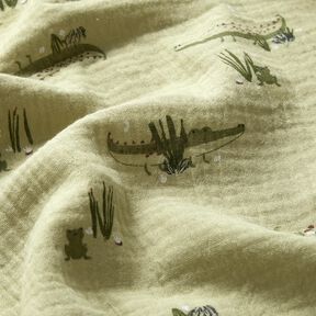 Double Gauze/Muslin crocodiles and frogs – reed, 