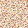 Cotton Poplin Autumn Flowers – white/burgundy,  thumbnail number 1