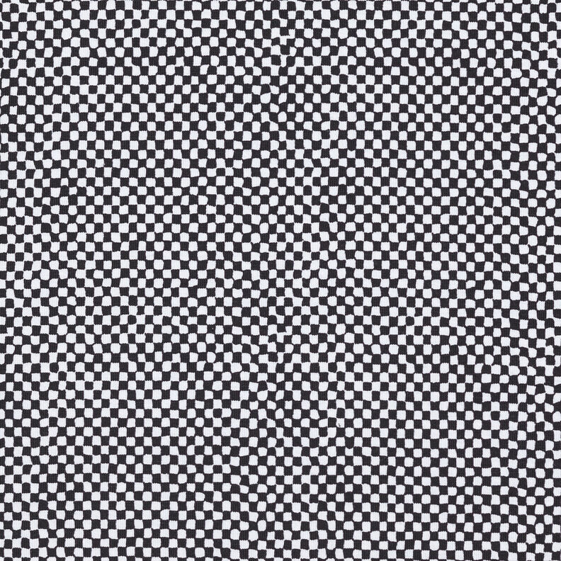 GOTS Cotton Jersey Mini Check | TCC x LOOKS by Wolfgang Joop – black/white,  image number 1