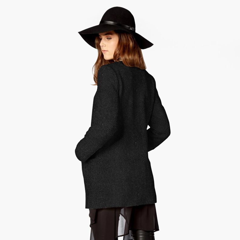 Knitted coat fabric melange – anthracite, image number 6