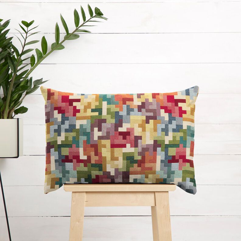 Decor Fabric Tapestry Fabric tetris – carmine/green, image number 6