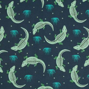 Softshell Crocodiles Digital Print – midnight blue, 
