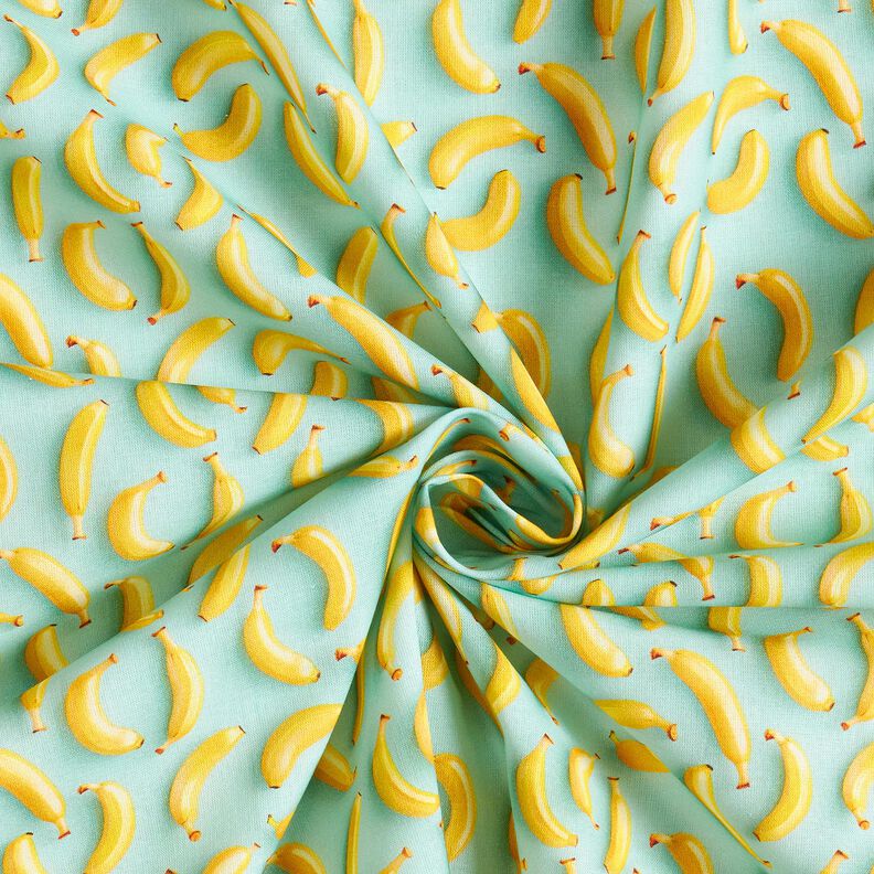 Cotton Poplin Bananas – eucalyptus/sunglow,  image number 3