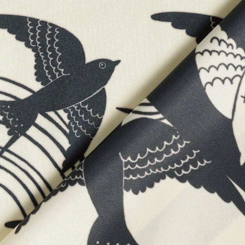 Satin panel swallows | Katia Fabrics – anthracite/cream, image number 4