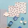 Decor Fabric Half Panama narrow nautical stripes – natural/navy blue,  thumbnail number 6