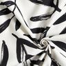 Decor Fabric Half Panama minimalist leaves – black/ivory,  thumbnail number 3