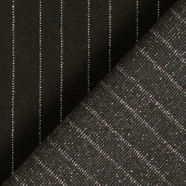 pinstripe lurex Romanit jersey – black,  image number 4