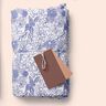 Double Gauze/Muslin blue flowers – white/brilliant blue,  thumbnail number 5