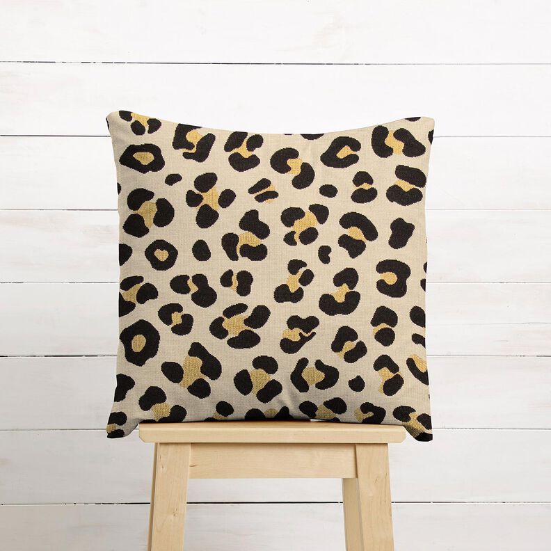 Decor Fabric Tapestry Fabric Leopard – light beige/black,  image number 7