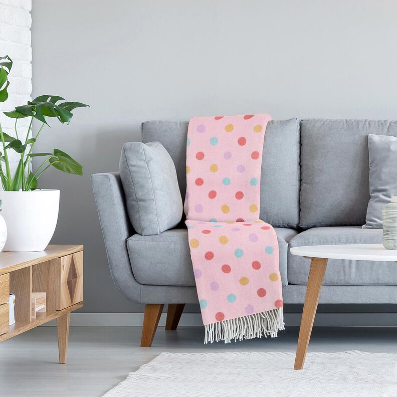 Cosy Fleece colourful dots – light pink, image number 5