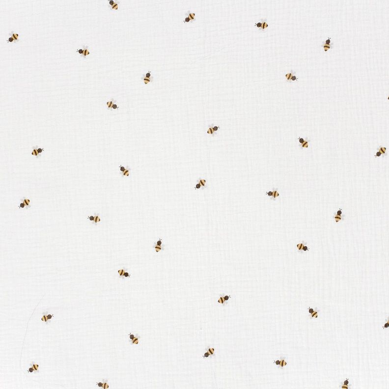 Double Gauze/Muslin Little Bees – offwhite/gold,  image number 1