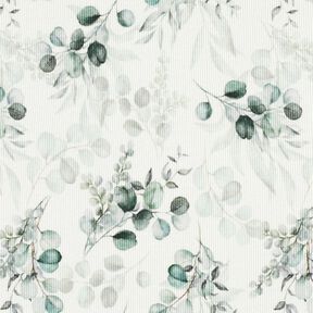 Ribbed Jersey Eucalyptus Digital Print – offwhite, 