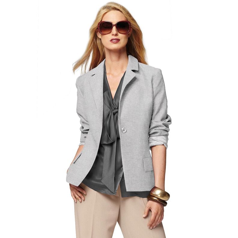 Herringbone Linen Cotton Blend – silver, image number 6