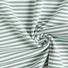 Tubular ribbing for cuffs narrow stripes – reed/white,  thumbnail number 3