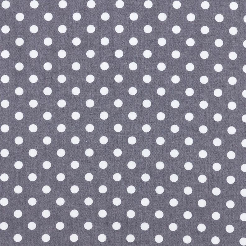 Cotton Poplin Polka dots – slate grey/white,  image number 1