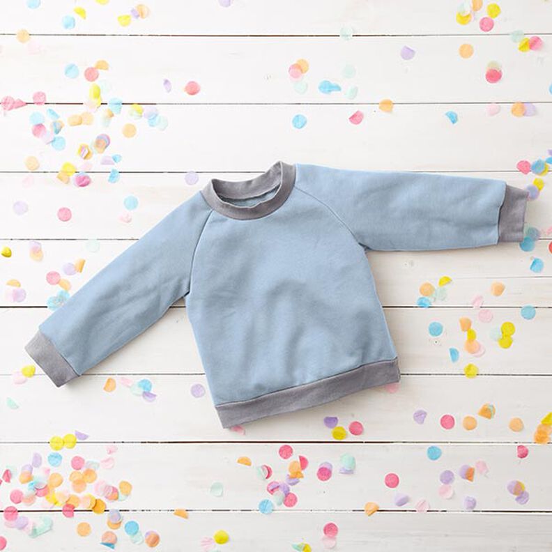 Light French Terry Plain – light blue,  image number 7