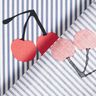Stretch Poplin Stripes and cherries – white/indigo,  thumbnail number 4