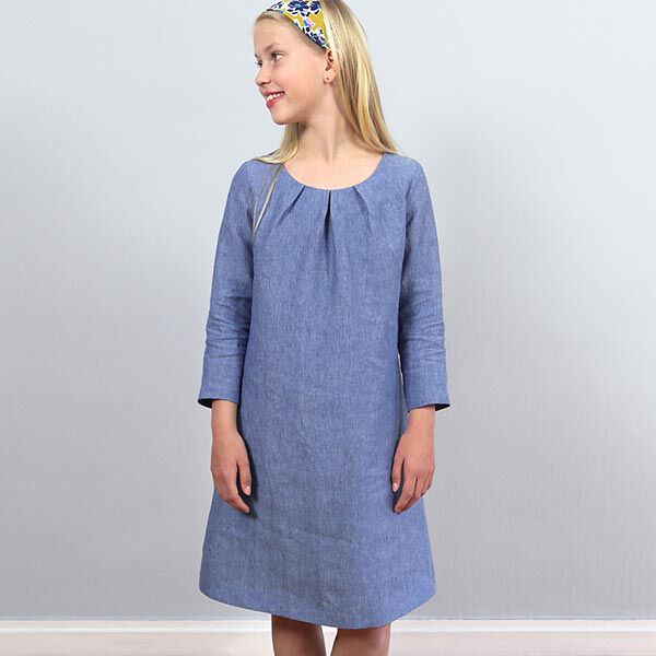 AMELAND Dress with Neckline Pleats | Studio Schnittreif | 86-152,  image number 4