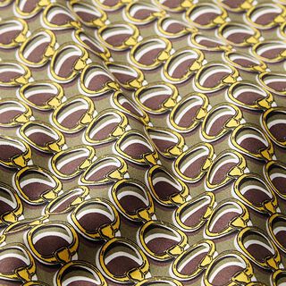 Stretch Cotton Satin Closure Rings – khaki, 