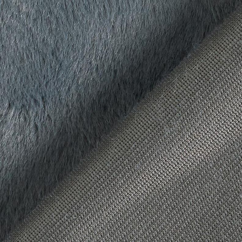 Plain faux fur – blue grey,  image number 3