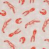 Decor Fabric Panama king prawns – cashew/fire red,  thumbnail number 1
