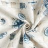 Decorative fabric Canvas Beach motifs – natural/navy blue,  thumbnail number 3