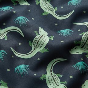 Softshell Crocodiles Digital Print – midnight blue, 