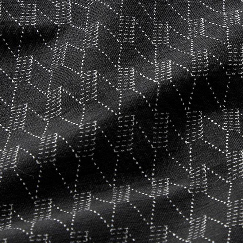Abstract Diamonds Stretch Denim – black,  image number 2