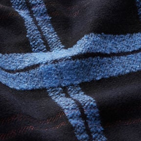 Loops Checked Coating Fabric – black/blue, 