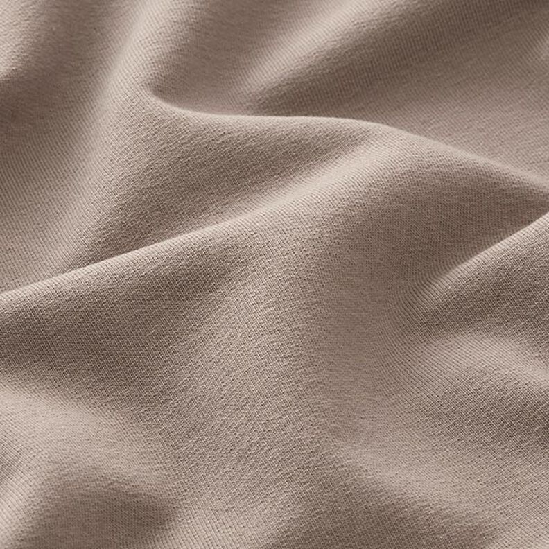 Light Cotton Sweatshirt Fabric Plain – dark taupe,  image number 4
