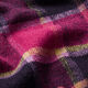 colourful checked coat fabric – black/berry,  thumbnail number 2
