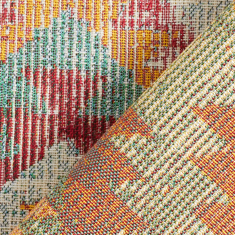 Decor Fabric Tapestry Fabric Ethno Diamonds – light turquoise/light beige,  image number 4