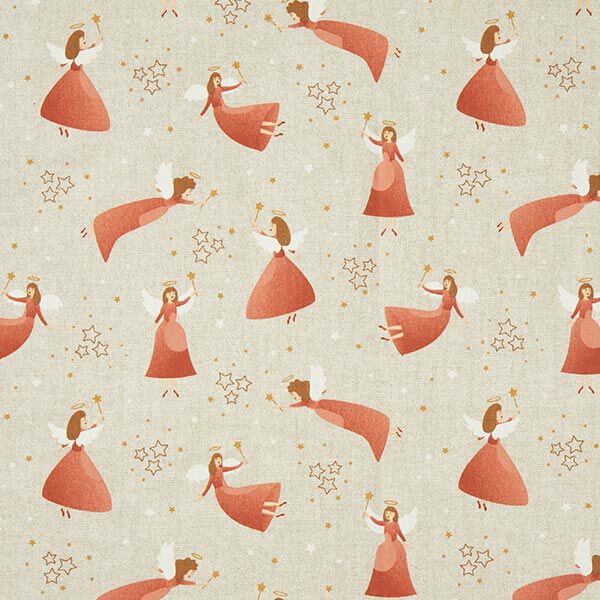 Decor Fabric Half Panama little angel – natural/coral,  image number 1