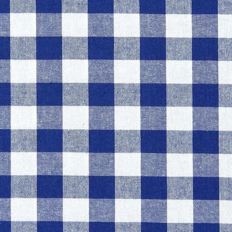 Cotton Vichy check 1,7 cm – royal blue/white,  image number 1