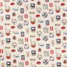 Decor Fabric Half Panama Asian snacks – natural/blue,  thumbnail number 1