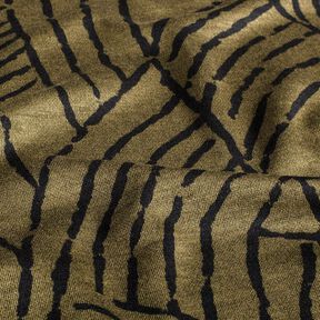 Ponte Roma Jersey Abstract Leaves – dark olive/black, 