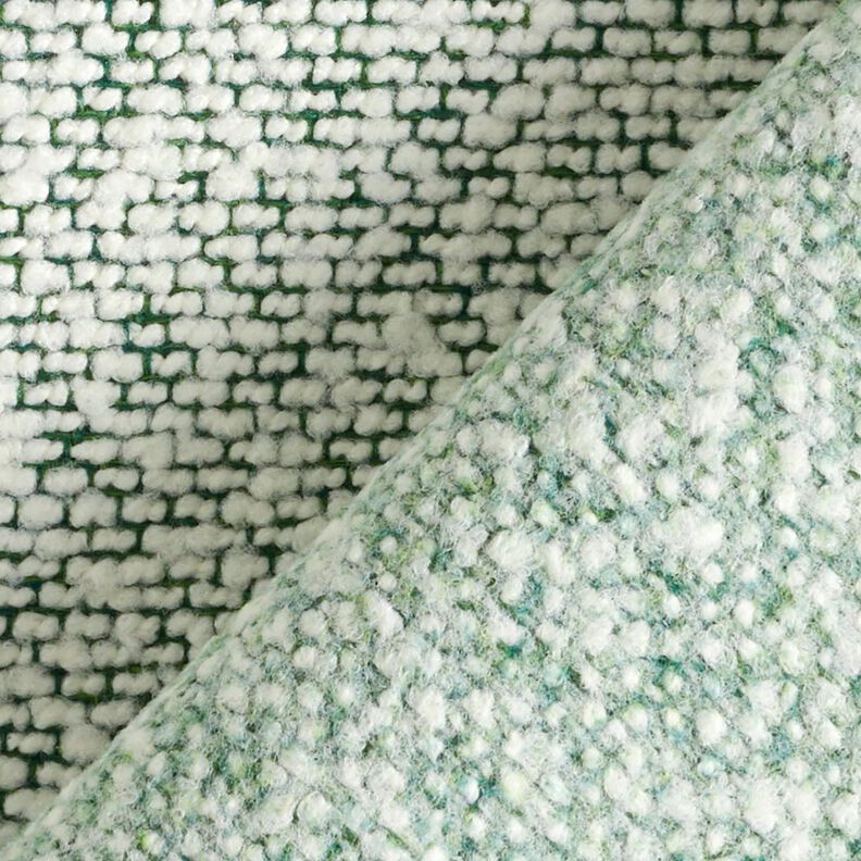Outdoor Fabric fine bouclé – green/offwhite,  image number 4