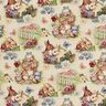 Decor Fabric Tapestry Fabric Easter bunnies in the garden – light beige/berry,  thumbnail number 1