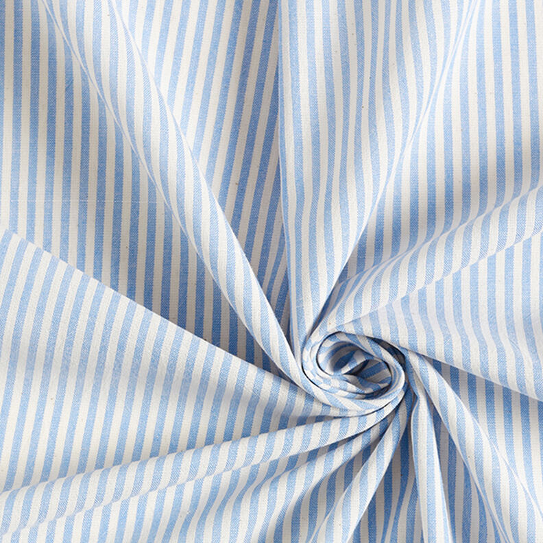 Cotton Viscose Blend stripes – light blue/offwhite,  image number 3