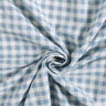 Textured check cotton fabric – white/light blue,  thumbnail number 4