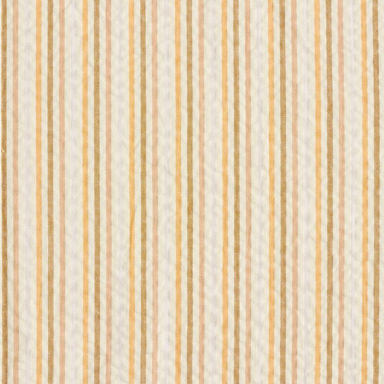 Seersucker Cotton Stripy blend – apricot/offwhite, image number 1